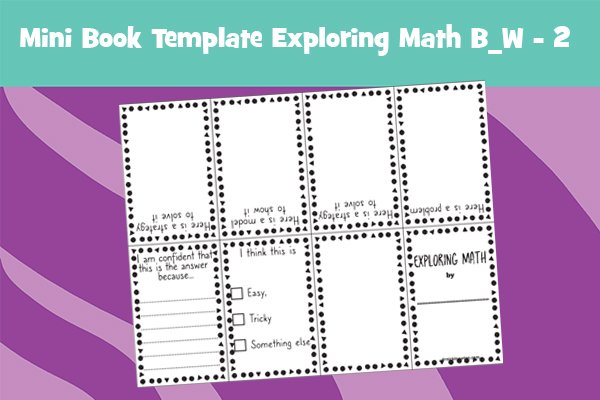Mini Book Template Exploring Math B_W - 2